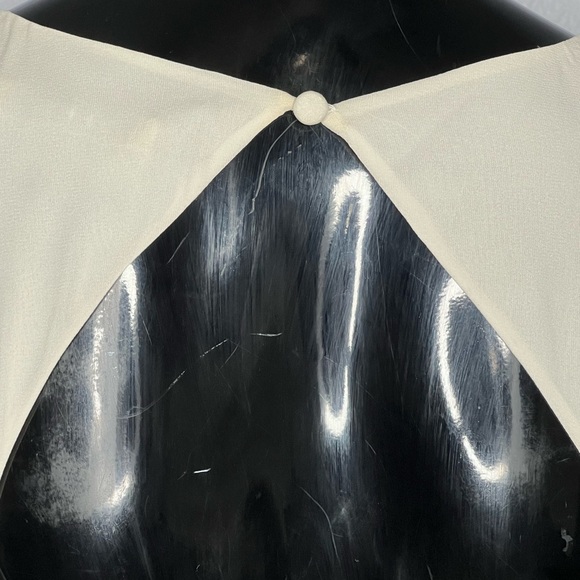 ALICE & OLIVIA 100% Silk Dress Sz XS Black and Cream - Picture 6 of 8